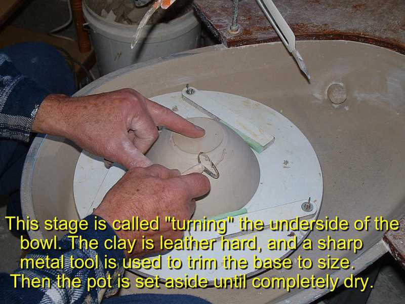 Turning the underside