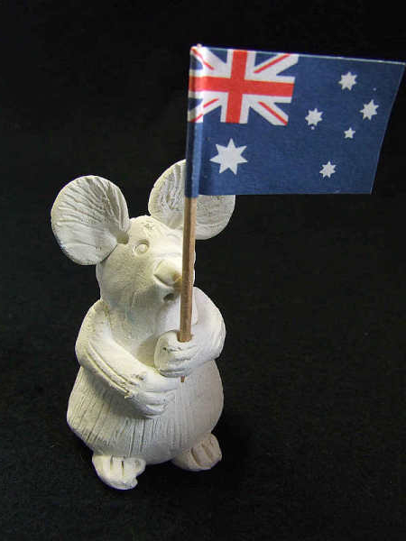 Koala with flag